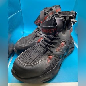 JB Marcus Cushioning Lightweight Steel Toe Safety Shoes Size US 9 EUR 42. EUC